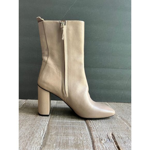 Sarto by Franco Sarto Binnie Leather Square Toe Booties Size 8 - Picture 2 of 9